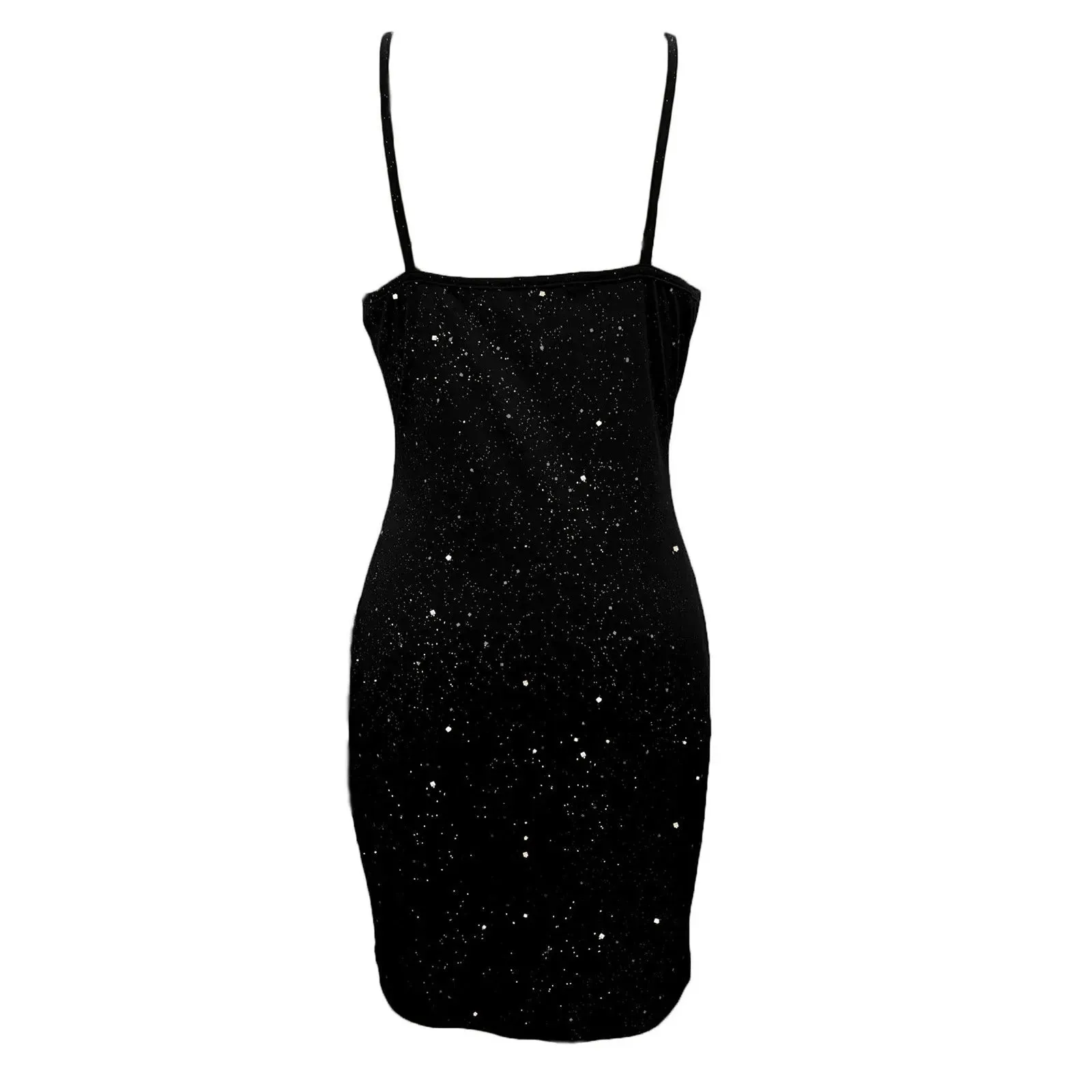 2024 Sequined Sleeveless Slit Sexy Bodycon Prom Spring Women New Evening Party Club V-neck Hip Wrap Mini Dress