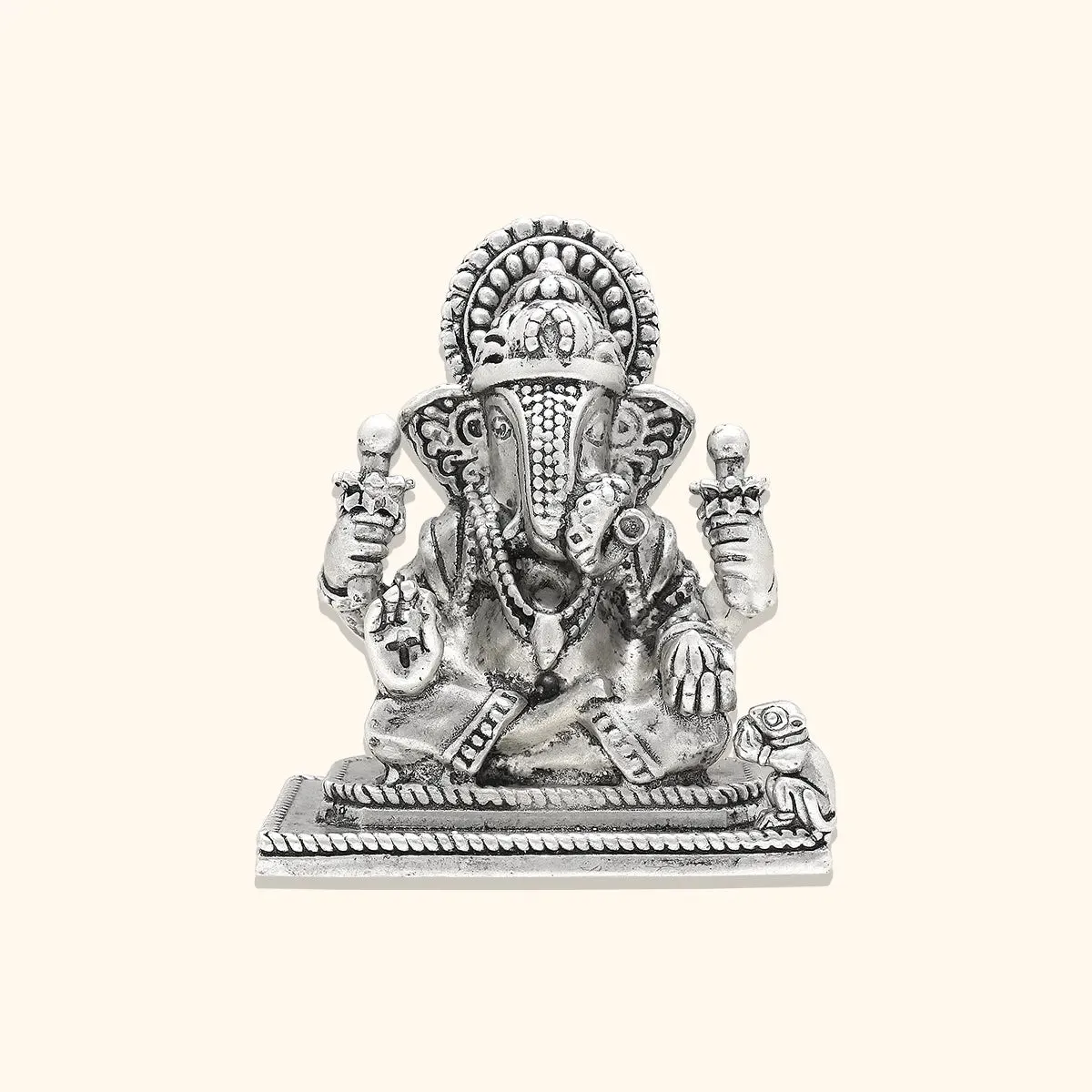 925 Antique Silver Ganesh Idol