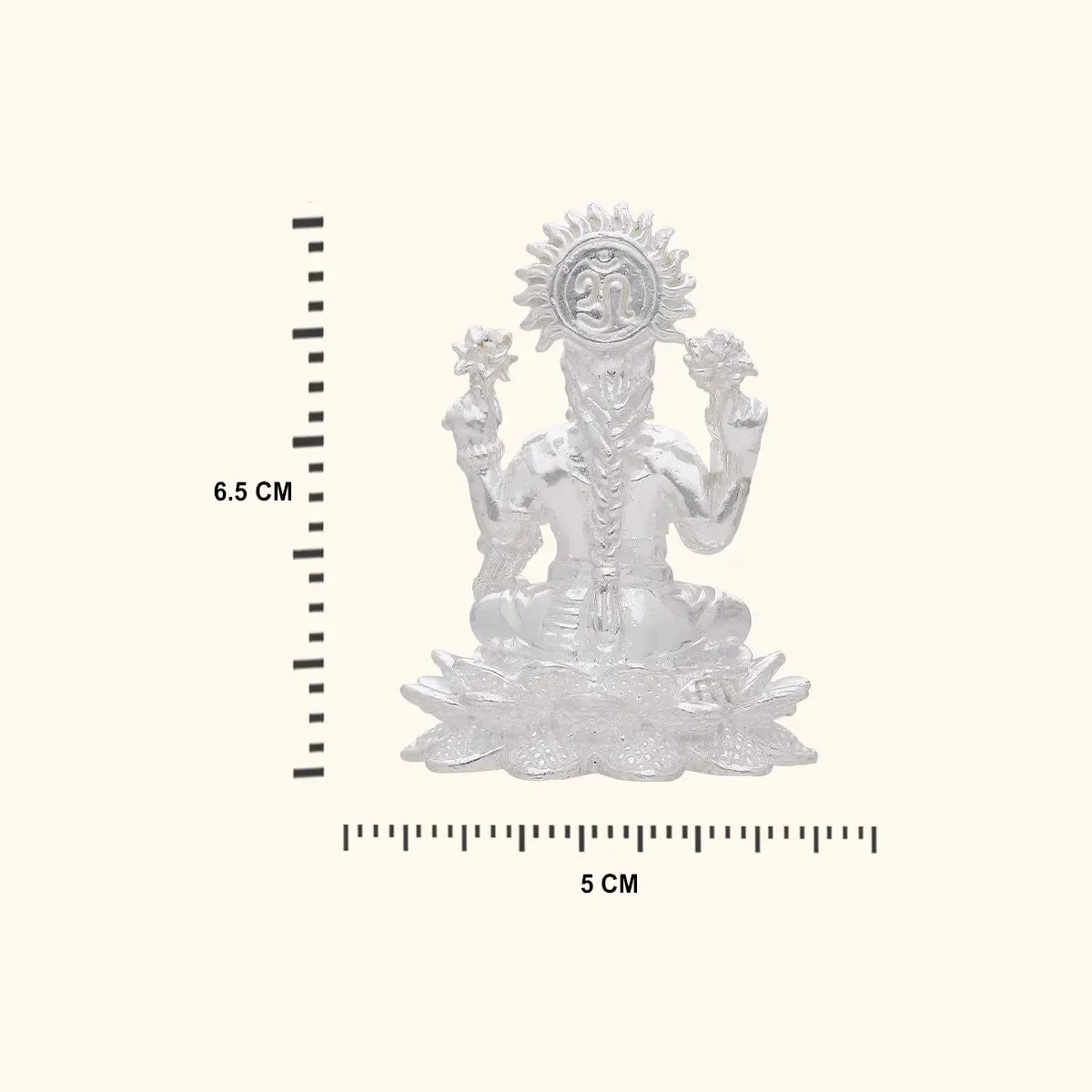 925 Silver Kamal Laxmi Ji Idol Medium Size