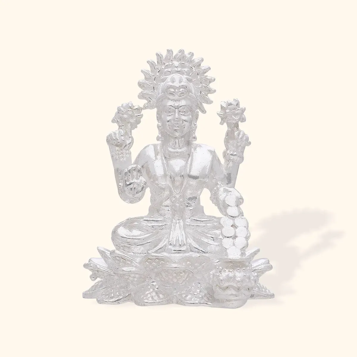 925 Silver Kamal Laxmi Ji Idol Medium Size