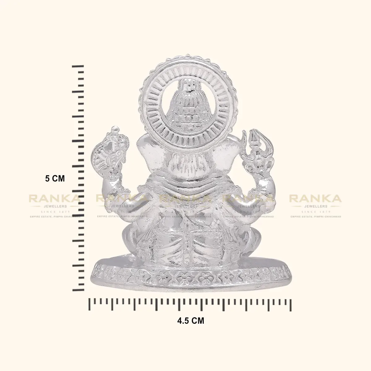 925 Silver Solid Ganesh Idol
