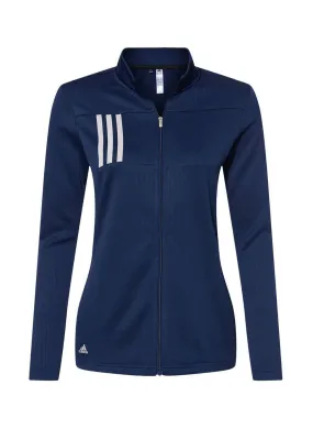 Adidas Adidas  3-Stripes Double Knit Full-Zip Sweatshirt Women&#x27;s Team Navy Blue / Grey A483