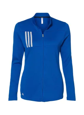 Adidas Women&#x27;s Adidas  3-Stripes Double Knit Full-Zip Sweatshirt Team Royal / Grey Two A483