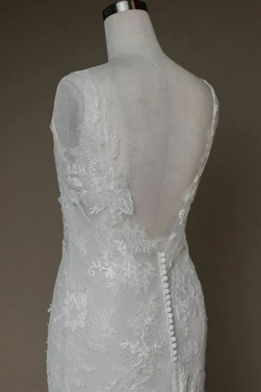 Amazing V-neck Appliques Mermaid Wedding Dress