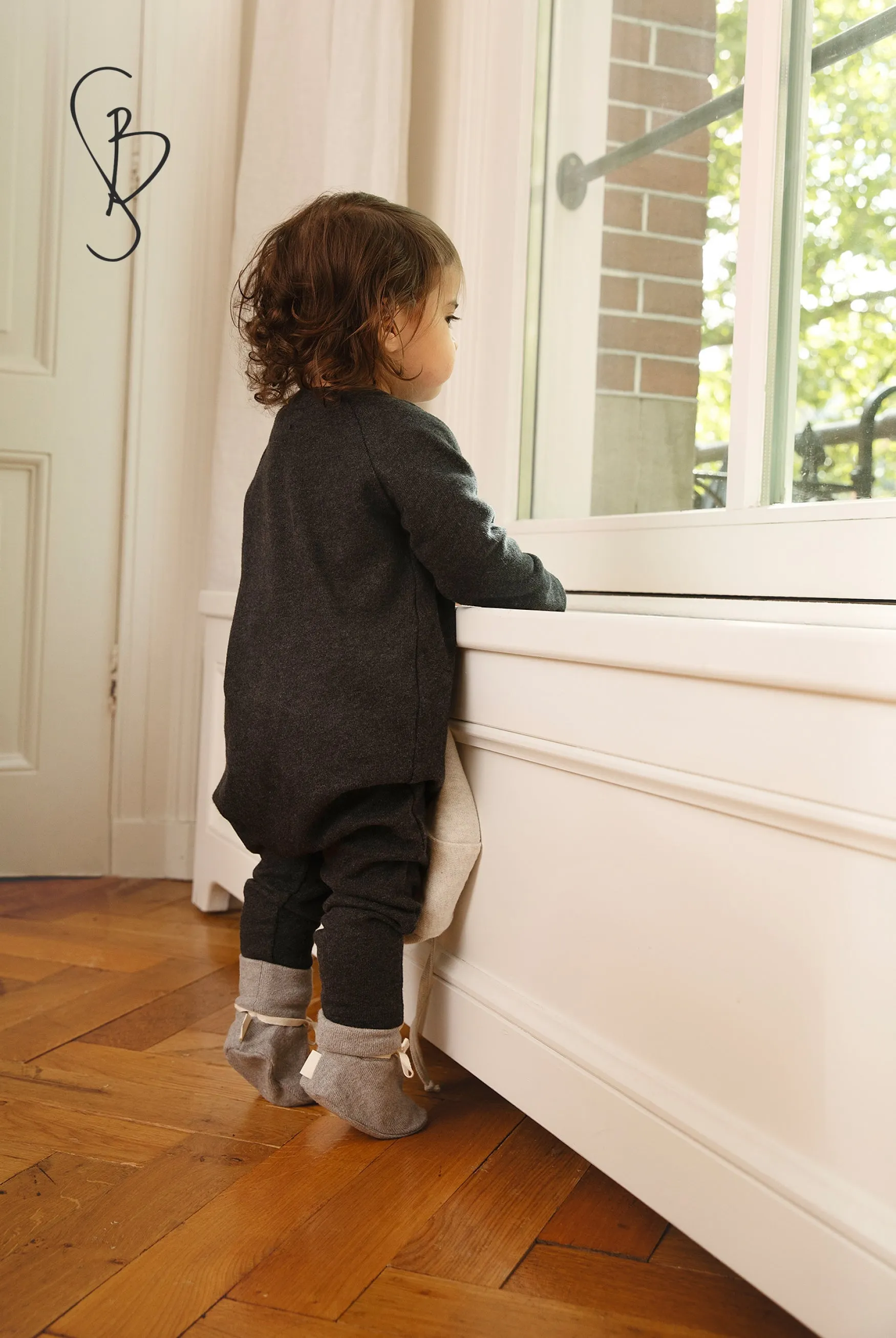 Baby Knitted Jersey Suit | Grey Melange