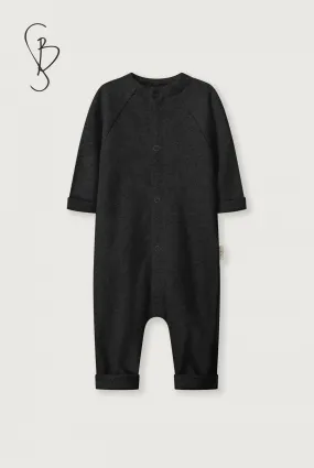 Baby Knitted Jersey Suit | Nearly Black Melange