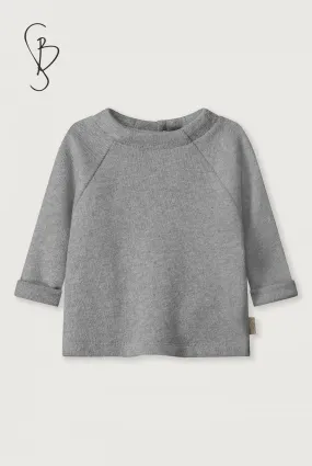 Baby Knitted Jersey Top | Grey Melange