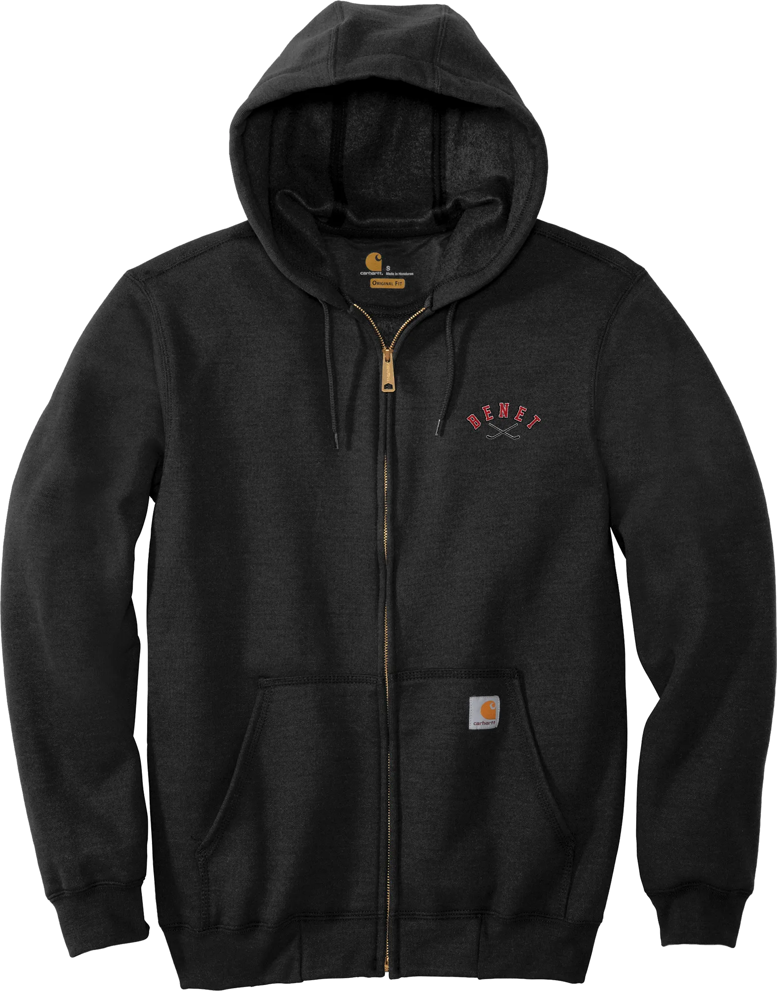 Benet Hockey Carhartt Midweight Hooded Zip-Front Sweatshirt