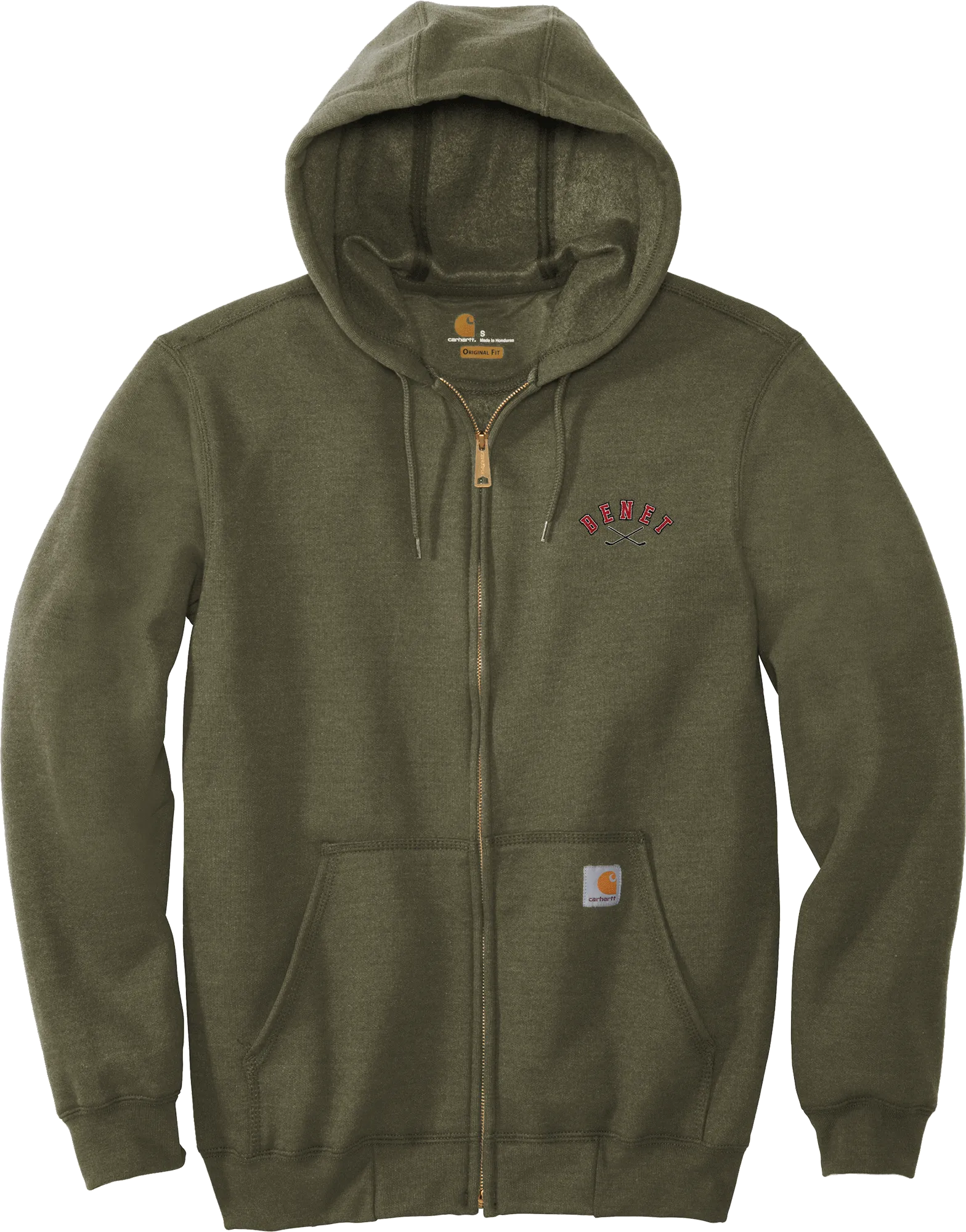 Benet Hockey Carhartt Midweight Hooded Zip-Front Sweatshirt