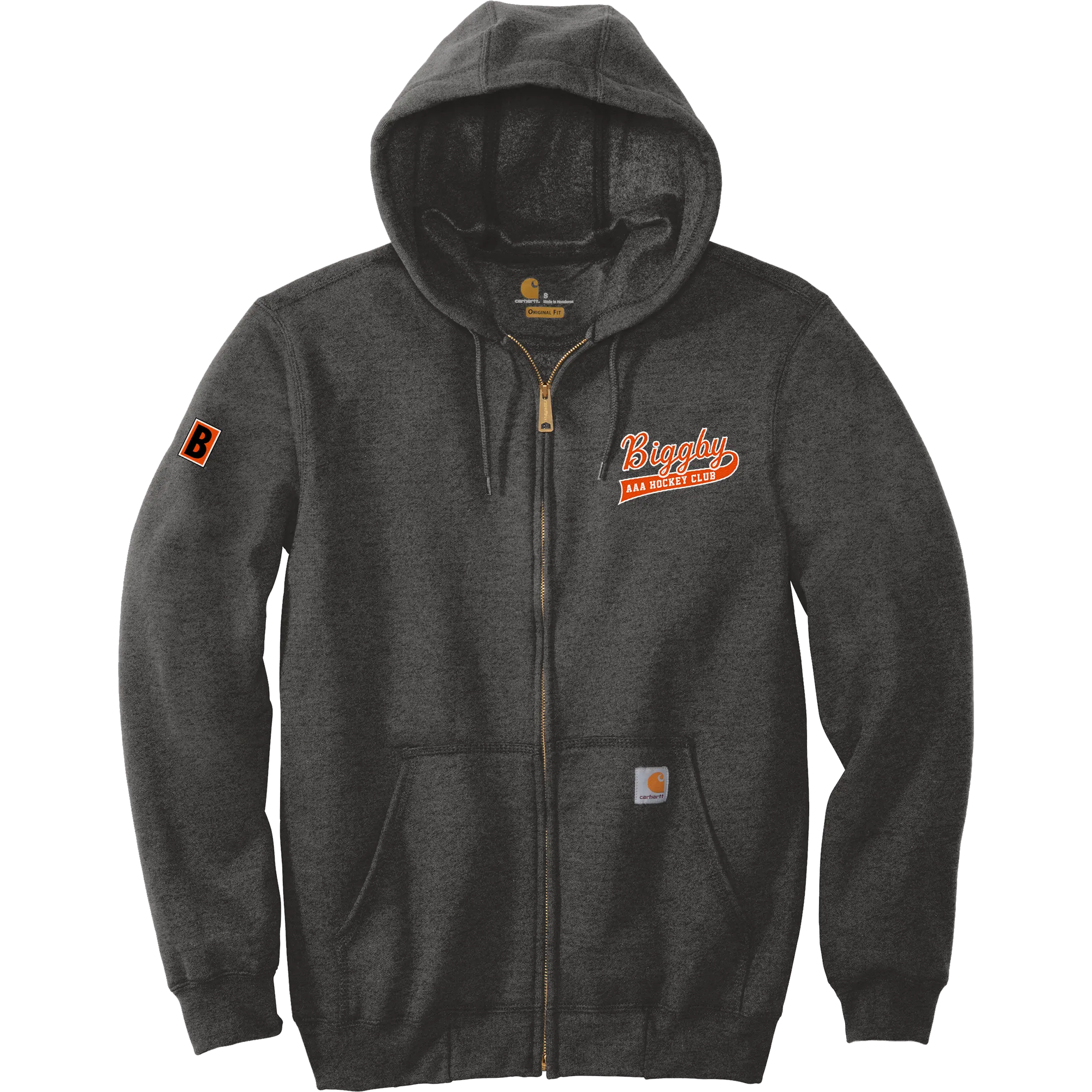 Biggby Coffee AAA Carhartt Midweight Hooded Zip-Front Sweatshirt