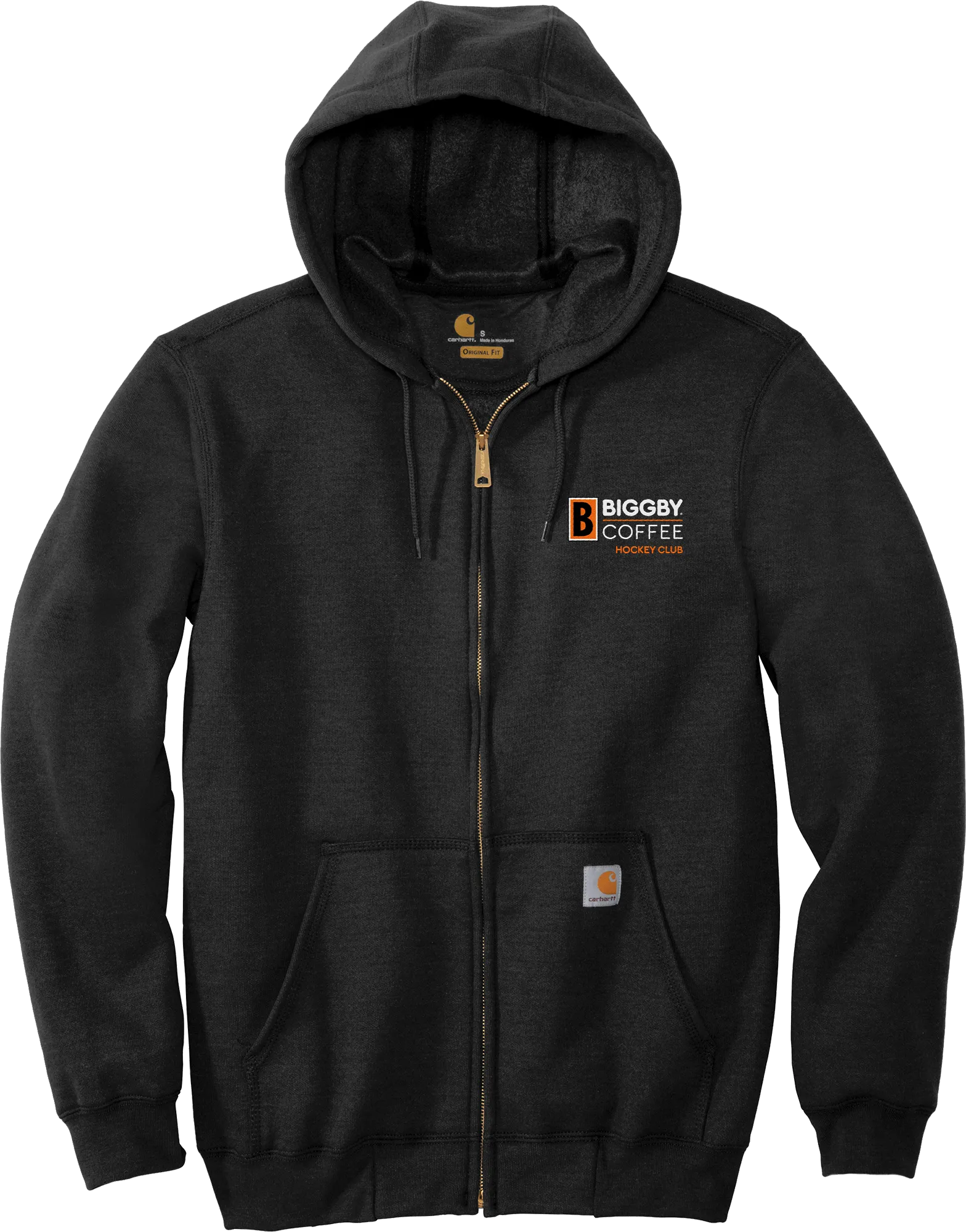 Biggby Coffee Hockey Club Carhartt Midweight Hooded Zip-Front Sweatshirt