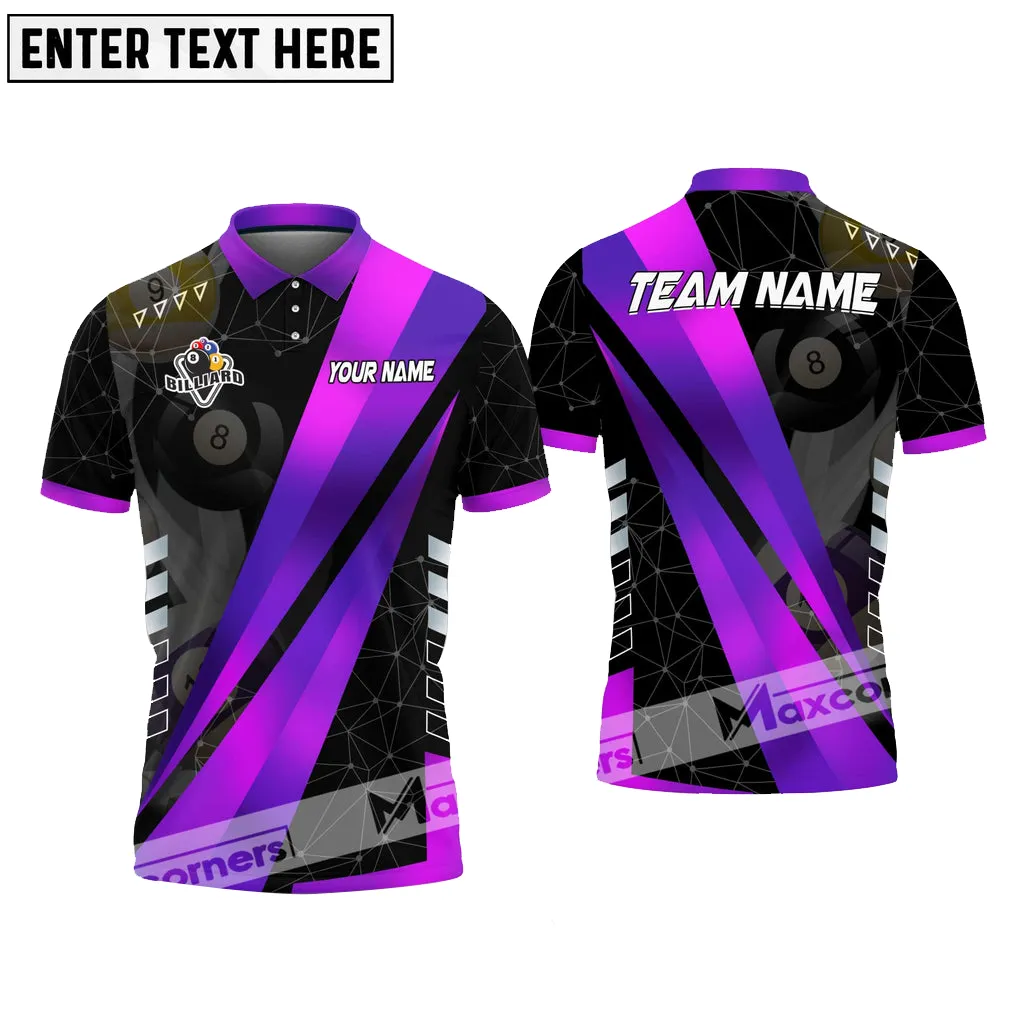 Billiard Ball 8, Ball 9 Sport Jersey Personalized Name, Team Name 3D Polo Shirt, Idea Gift for Billiard Lovers