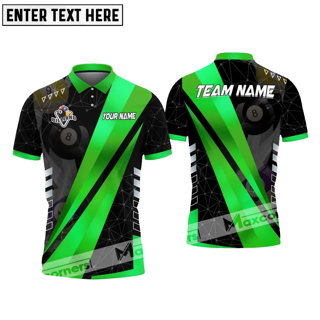 Billiard Ball 8, Ball 9 Sport Jersey Personalized Name, Team Name 3D Polo Shirt, Idea Gift for Billiard Lovers
