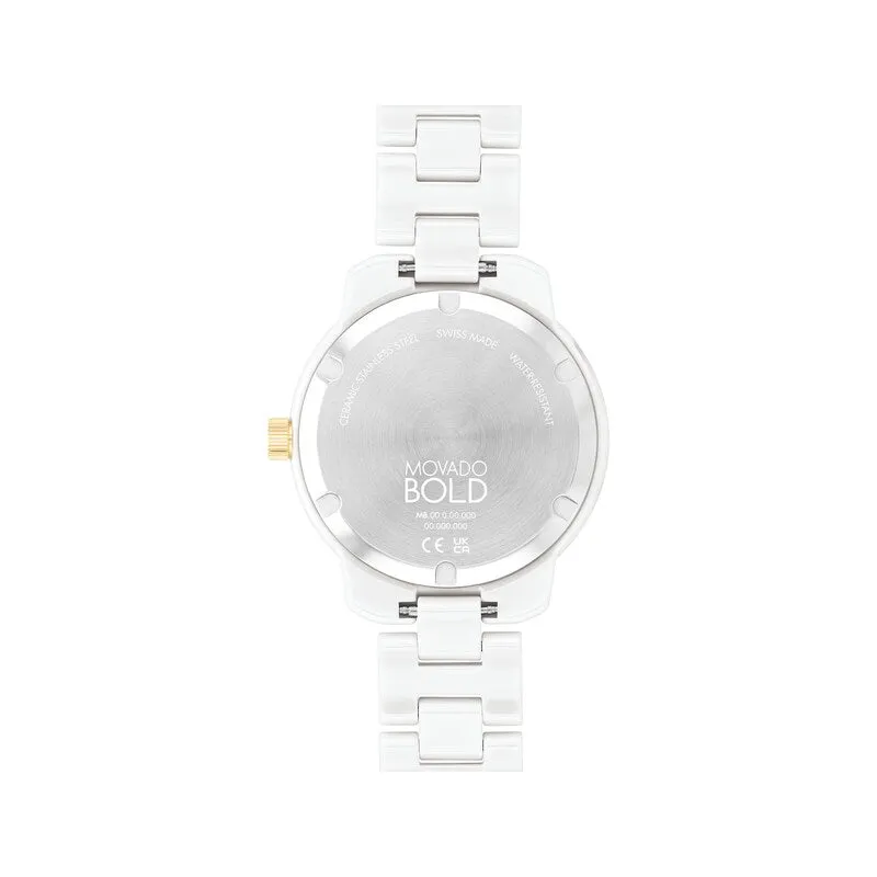 Bold Verso 39MM White Ceramic Watch