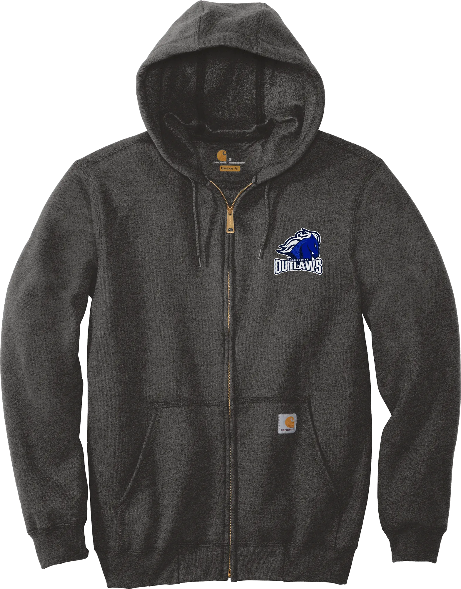 Brandywine Outlaws Carhartt Midweight Hooded Zip-Front Sweatshirt