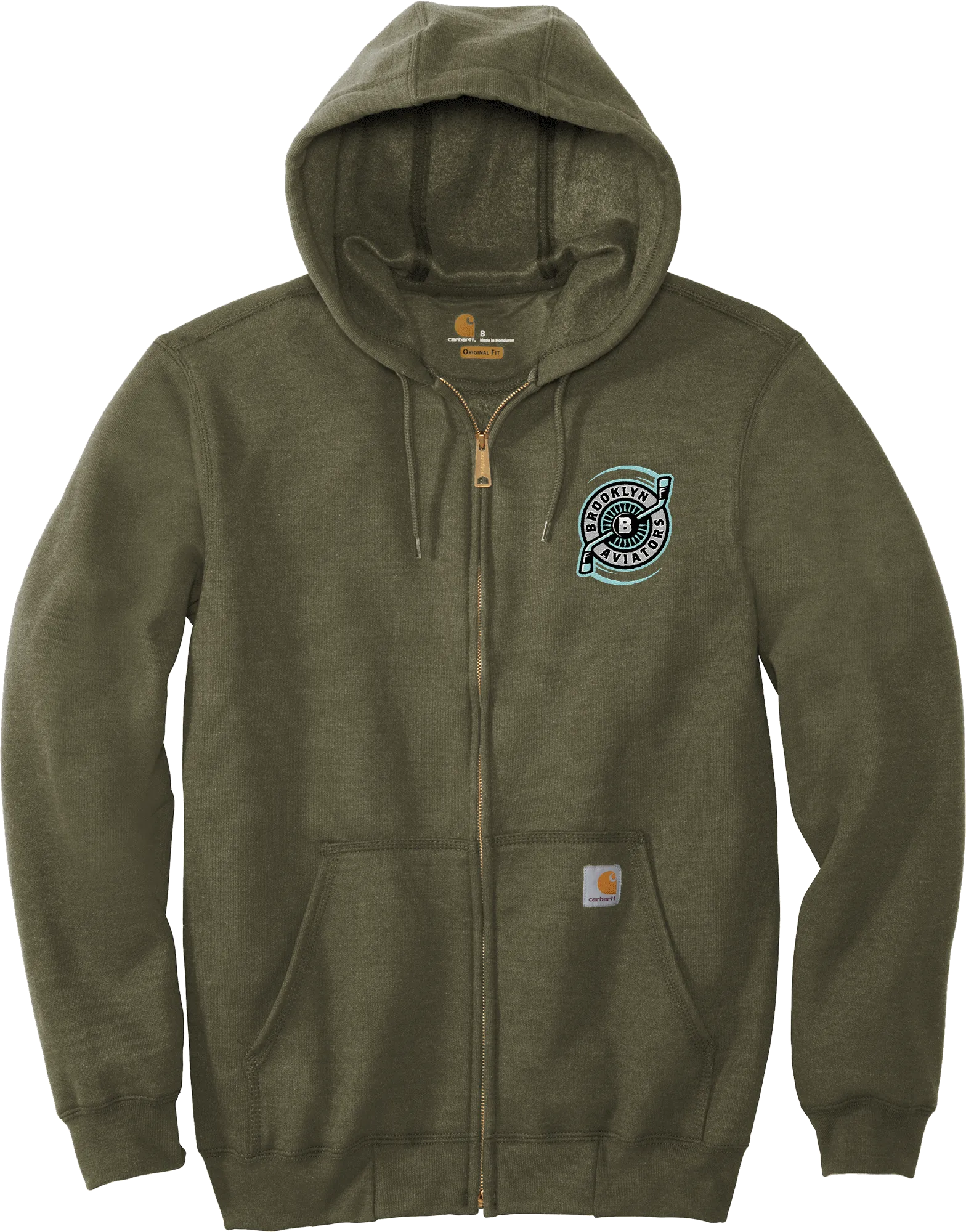 Brooklyn Aviators Carhartt Midweight Hooded Zip-Front Sweatshirt