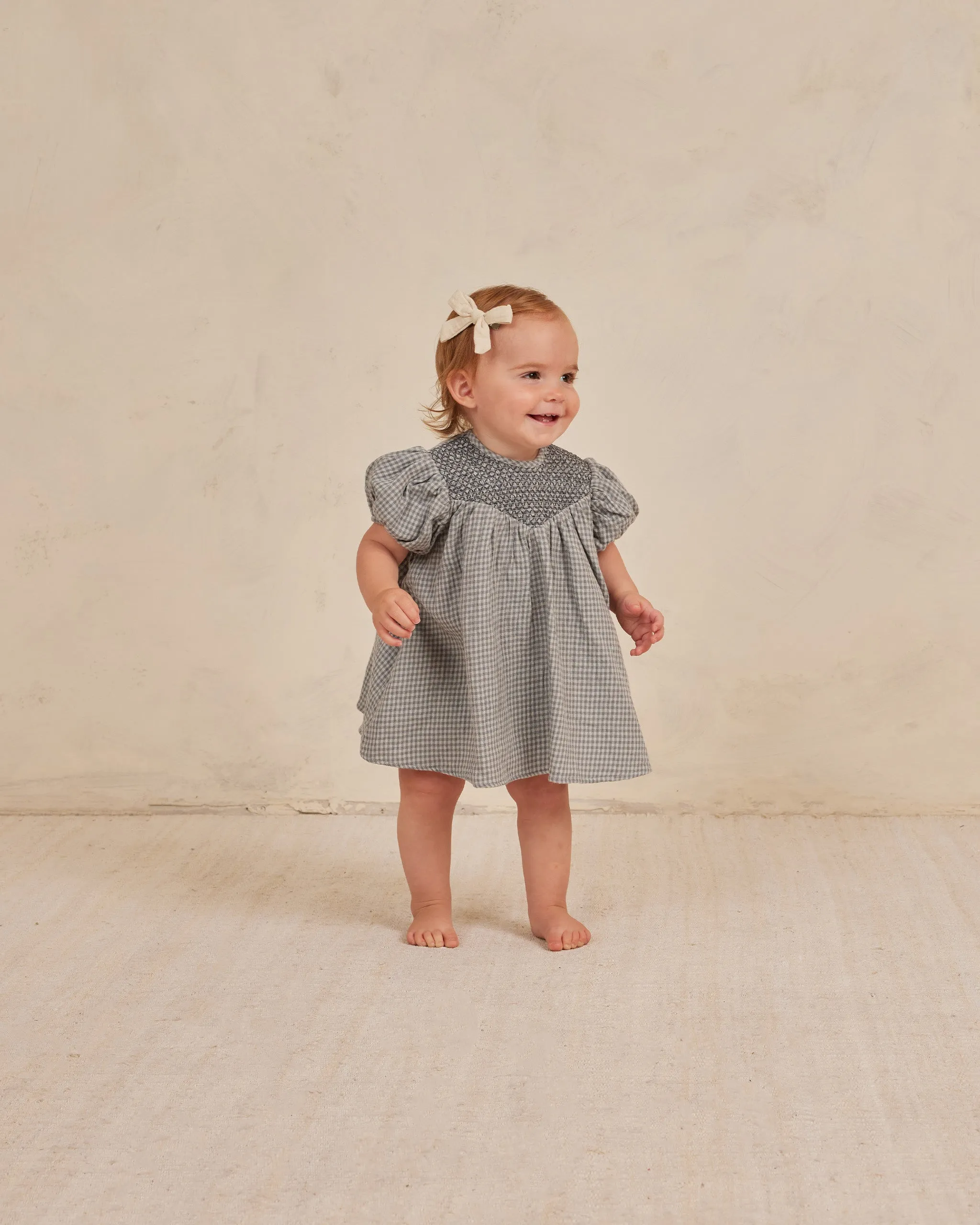 carina dress || blue gingham - LAST ONE 18/24M