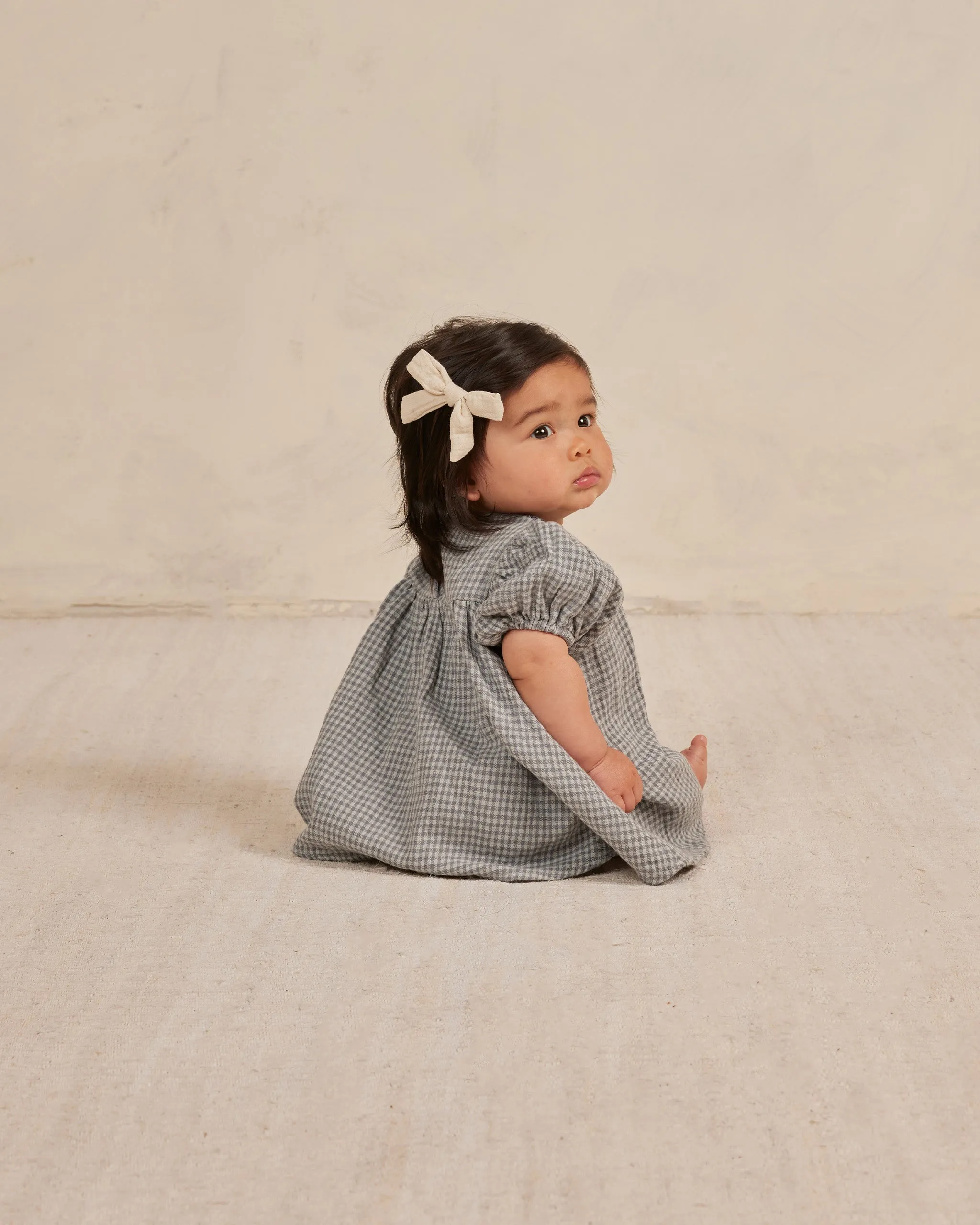 carina dress || blue gingham - LAST ONE 18/24M