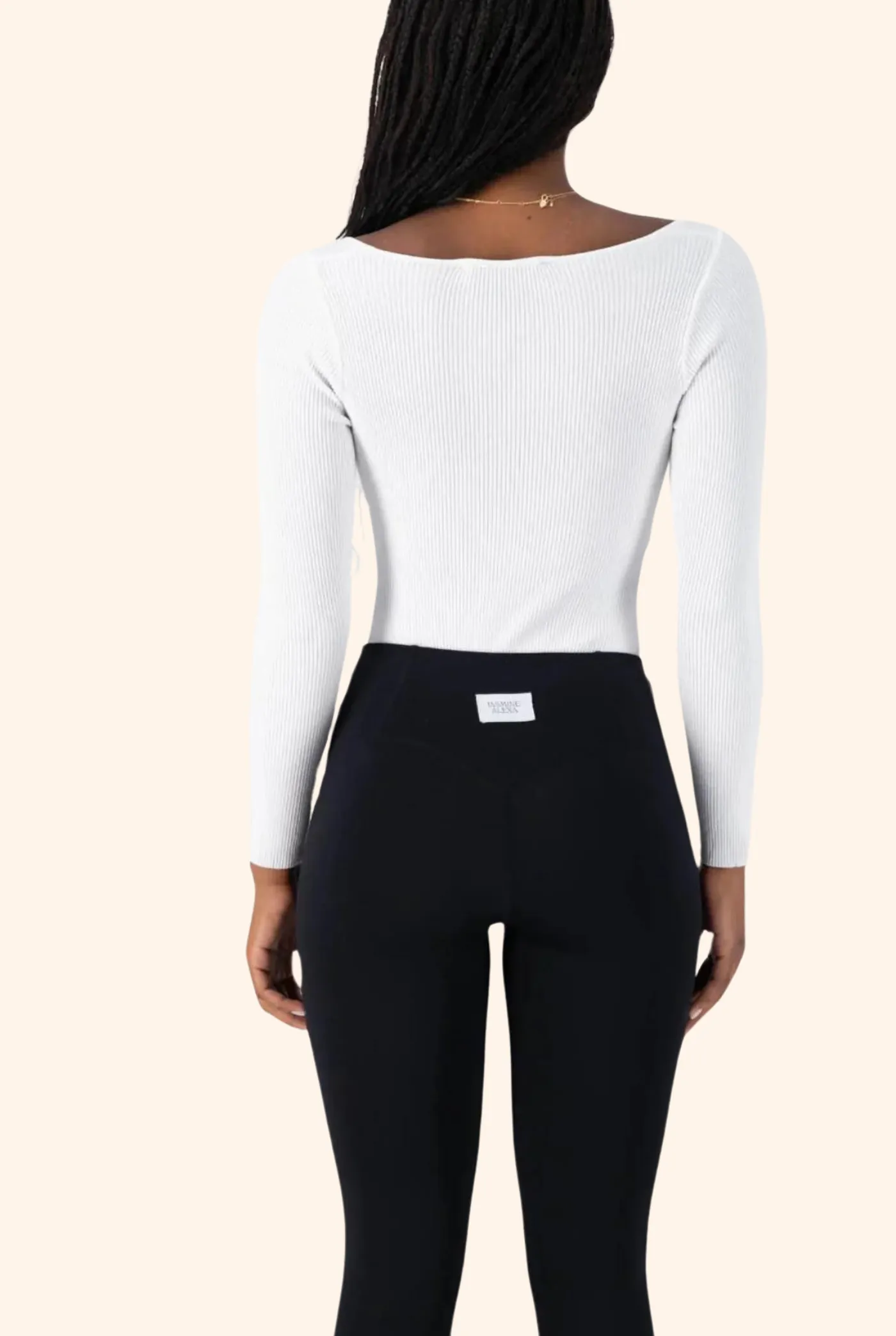 Catania Rib Knit Bodysuit White