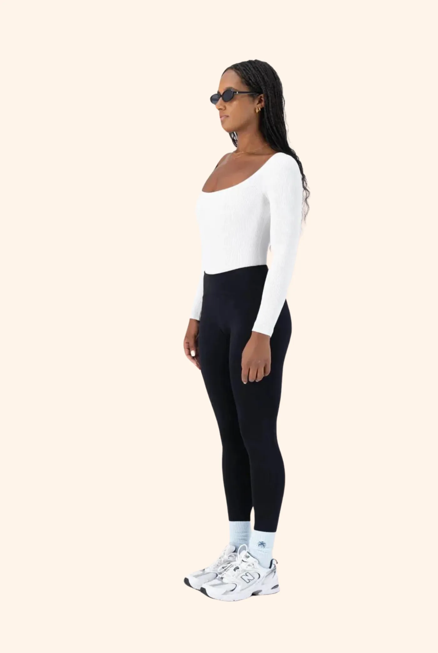 Catania Rib Knit Bodysuit White