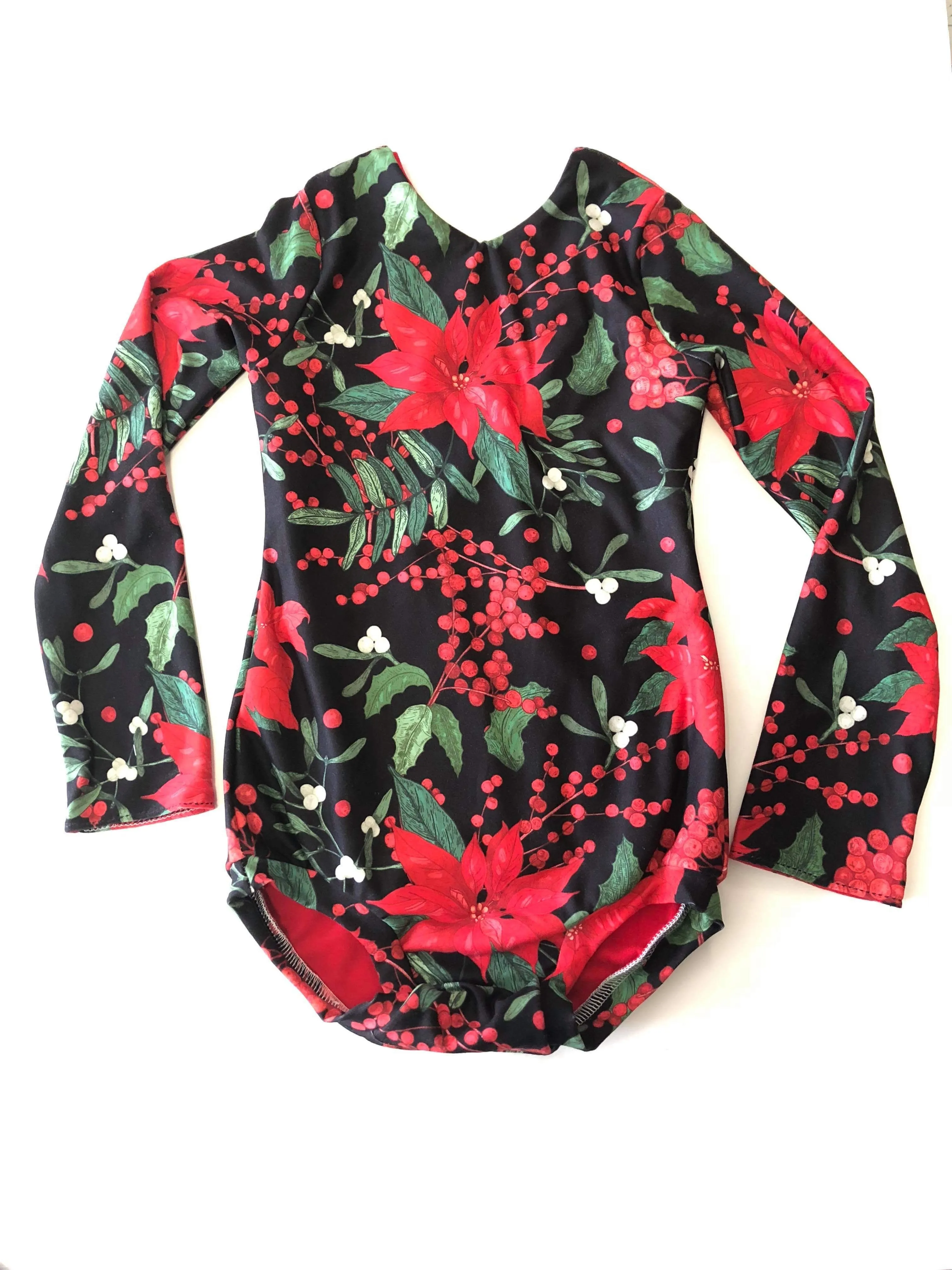 Christmas Poinsettia Leotard