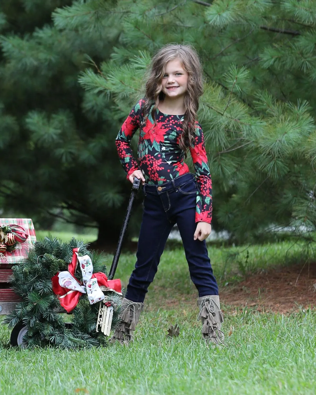 Christmas Poinsettia Leotard