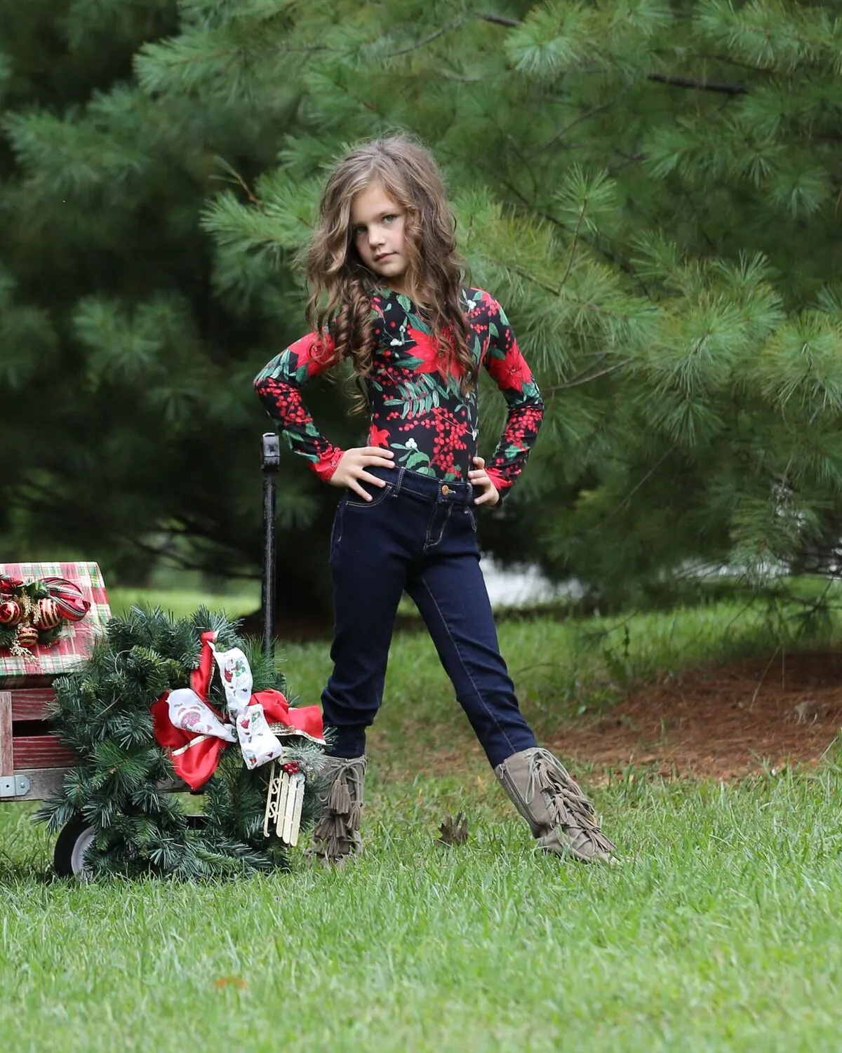 Christmas Poinsettia Leotard