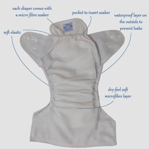 Combo of 5 Reusable Diapers - Option N