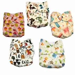Combo of 5 Reusable Diapers - Option N