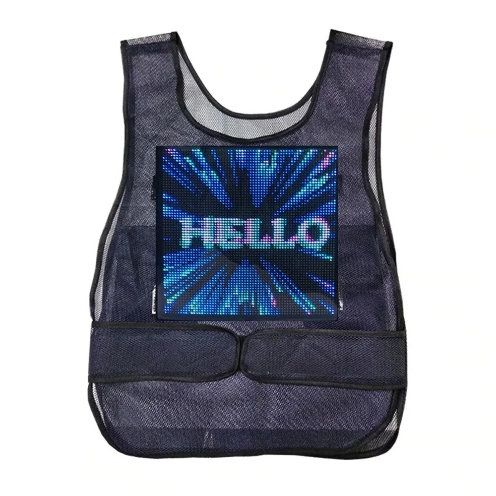 CRONY us-b005 LED display waistcoat Bios led | professional advertising | LED matrix LED screen panel vest | HD advertising board display AD Jacket
