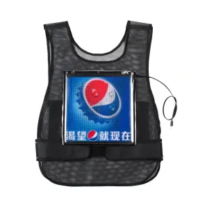 CRONY us-b005 LED display waistcoat Bios led | professional advertising | LED matrix LED screen panel vest | HD advertising board display AD Jacket