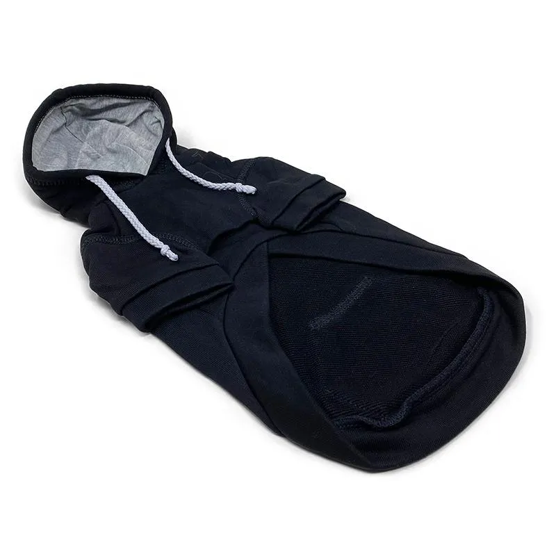Drawstring Dog Hoodie Black
