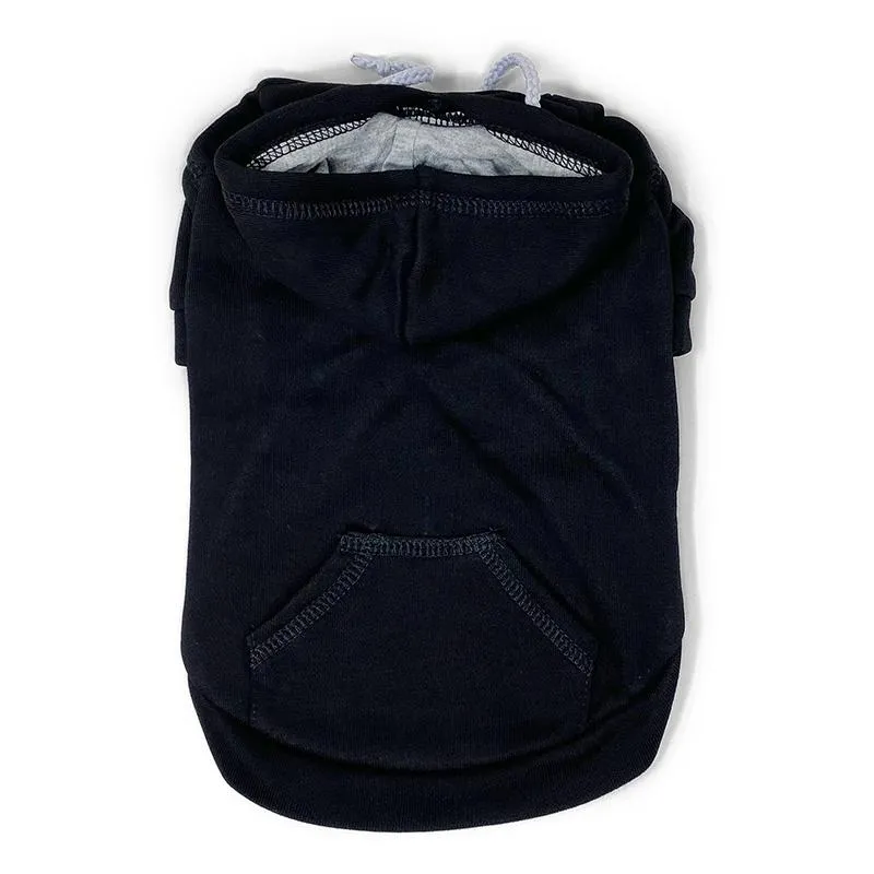 Drawstring Dog Hoodie Black