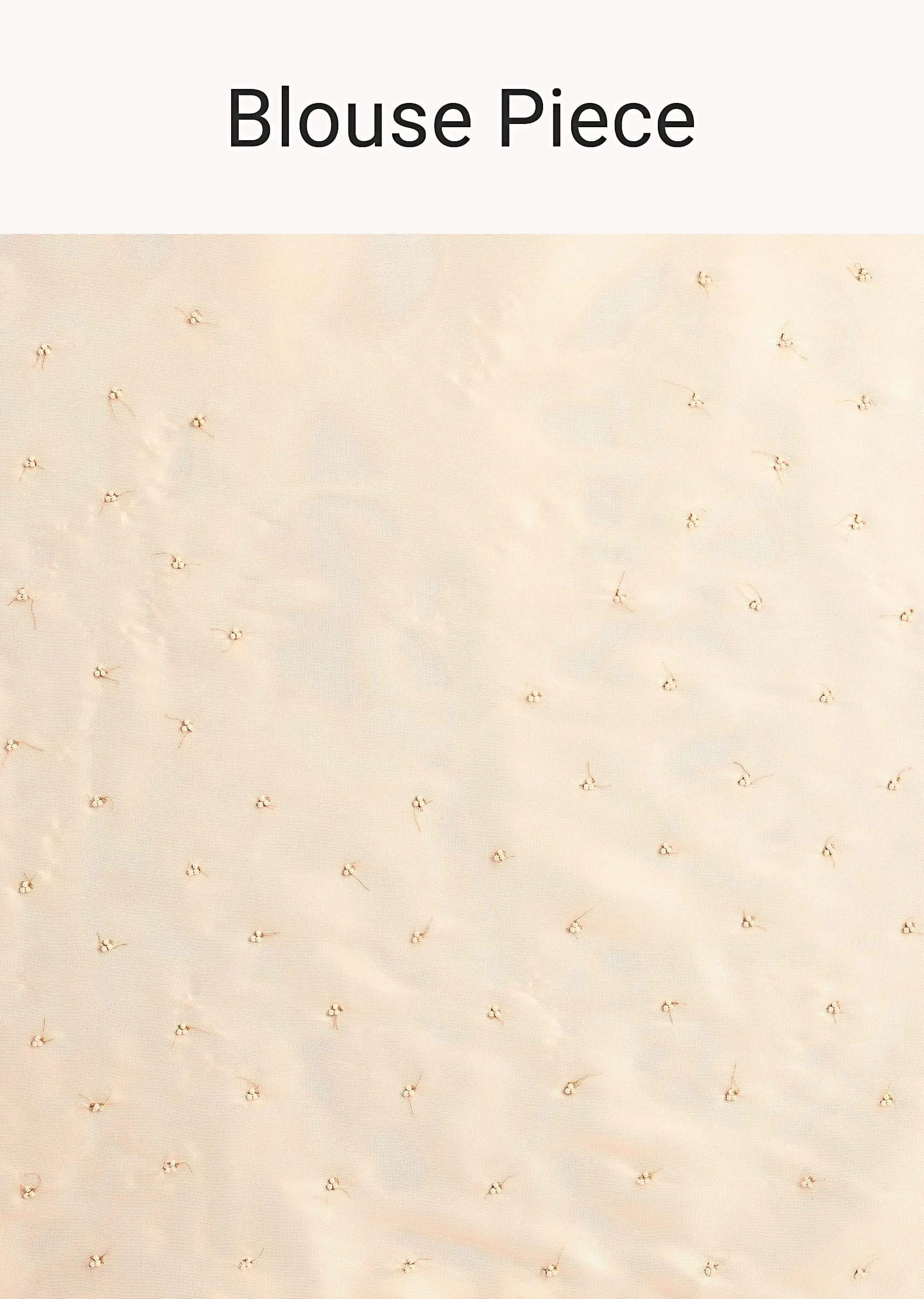 Elegant Peach Saree With Scalloped Border