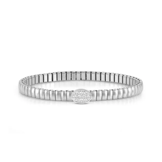Extension Oval & Stones Bracelet - Silver - 046007/053