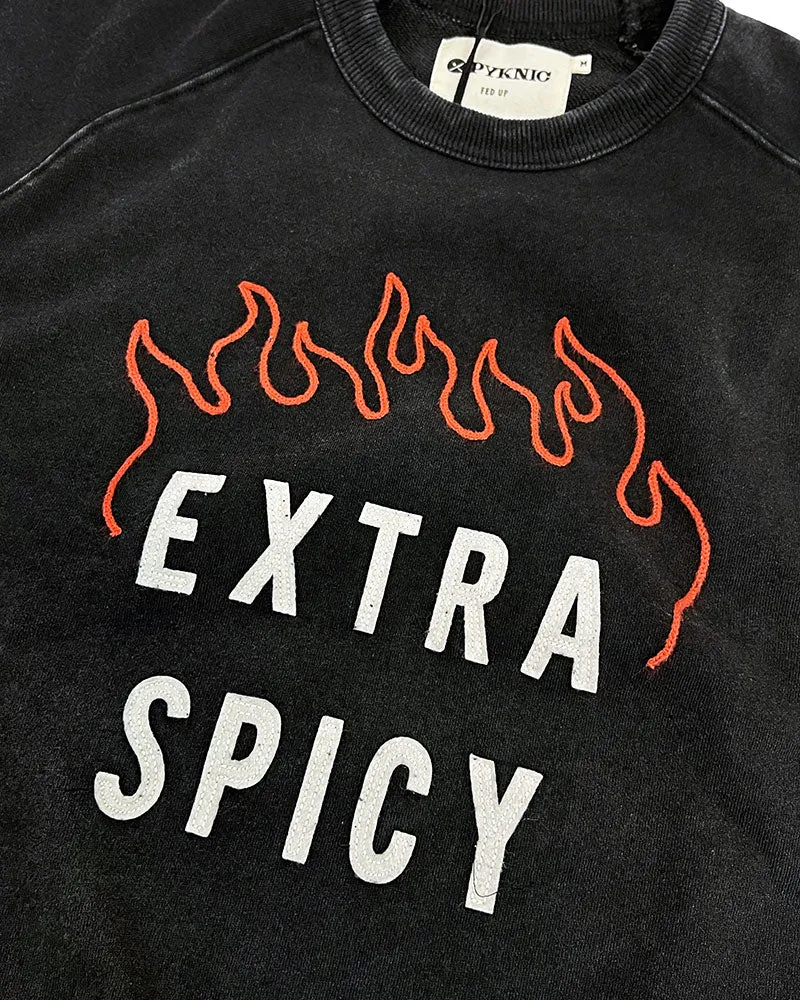 Extra Spicy Chainstitched Crewneck Unisex Sweatshirt