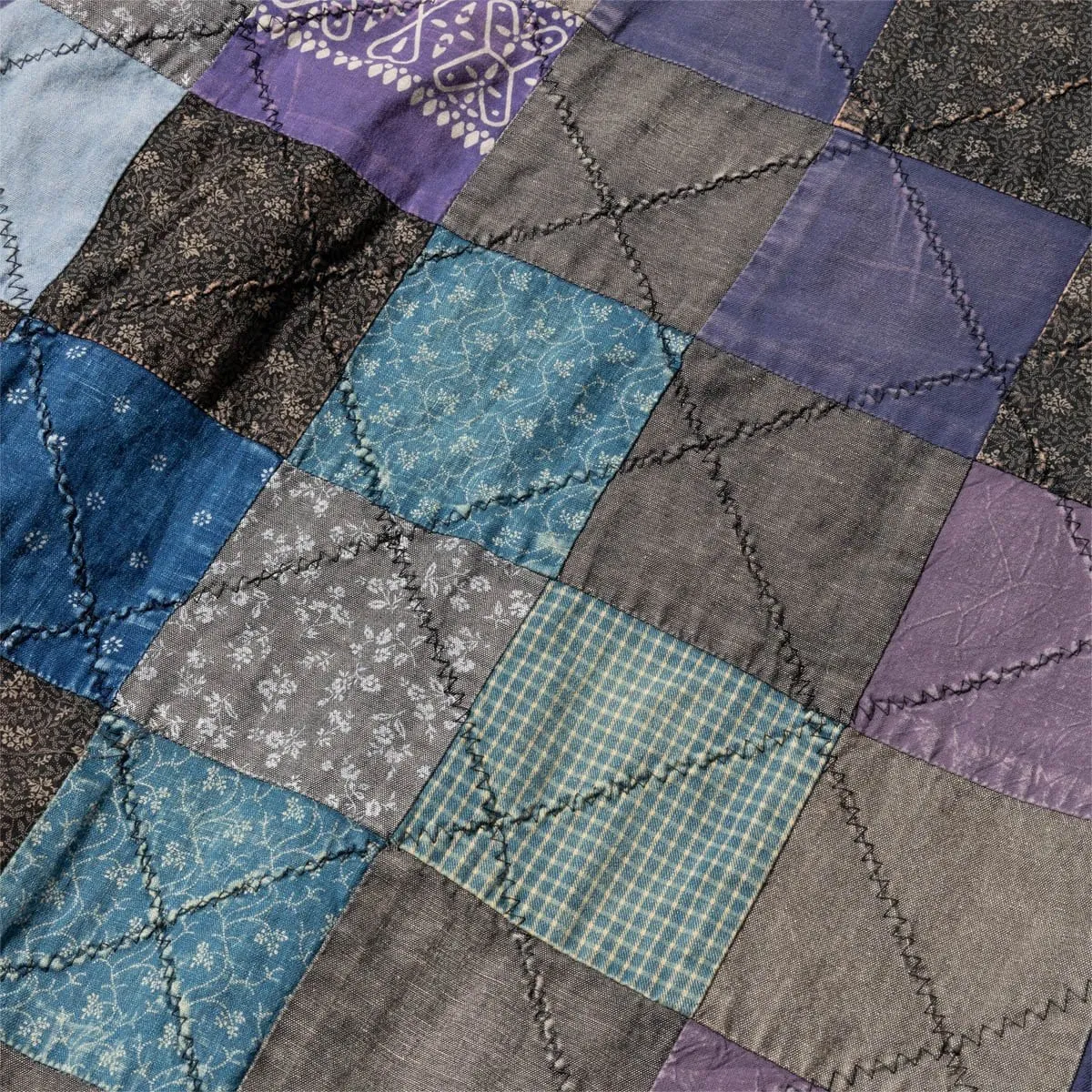 FLEECE KNIT X QUILT 2TONES BIG SWT
