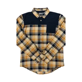 FlexTop Flannel - Gold & Navy