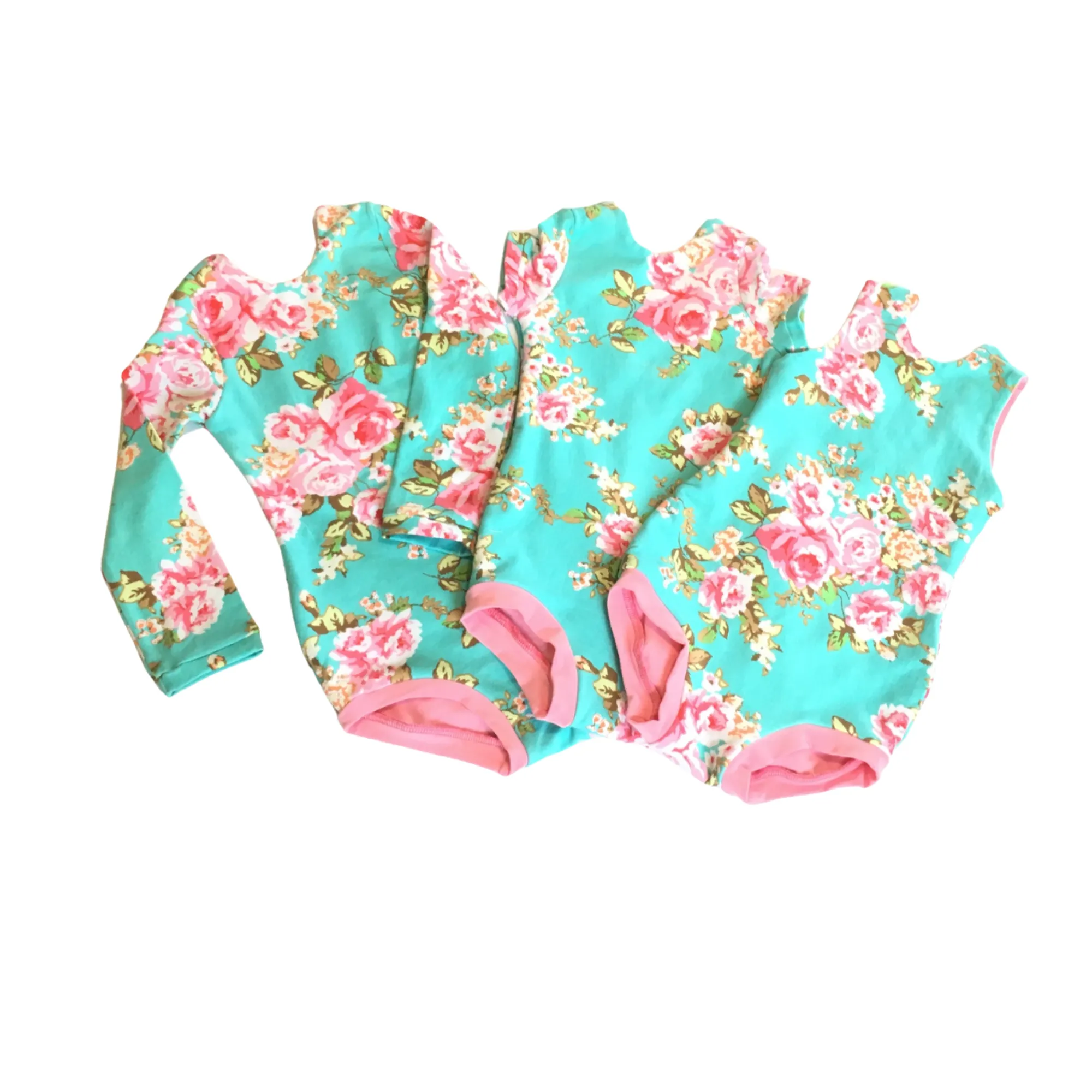 Girls Mint Floral Leotard