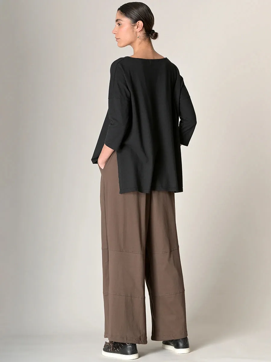 Heavyweight Hemp Organic Cotton Cropped Sleeve T-Shirt