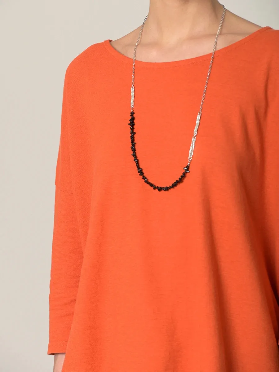 Heavyweight Hemp Organic Cotton Cropped Sleeve T-Shirt