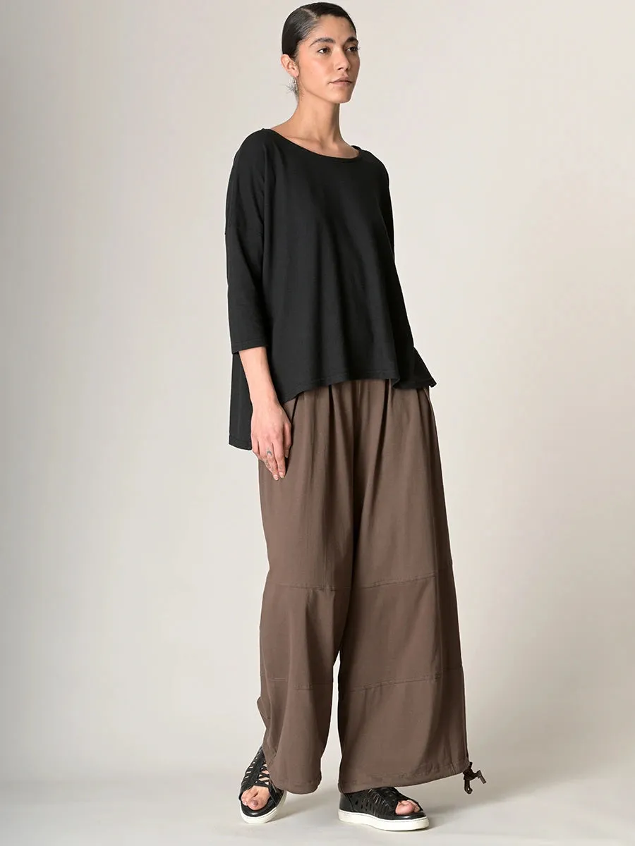 Heavyweight Hemp Organic Cotton Cropped Sleeve T-Shirt