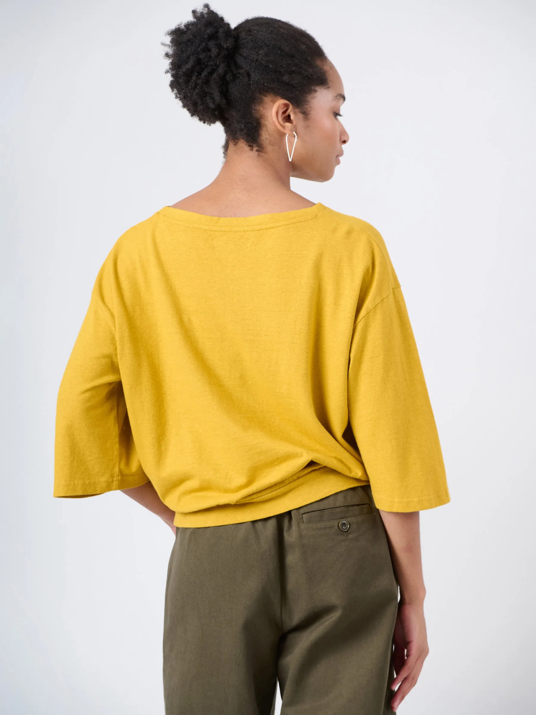 Heavyweight Hemp Organic Cotton Wide Sleeve T-Shirt