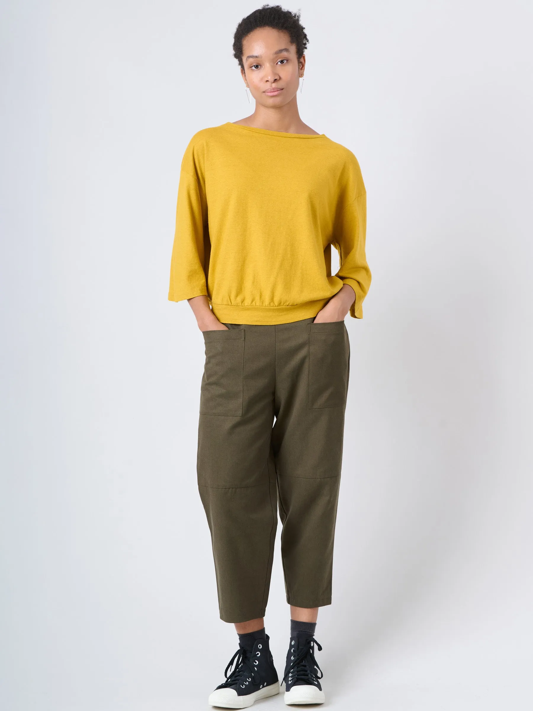 Heavyweight Hemp Organic Cotton Wide Sleeve T-Shirt
