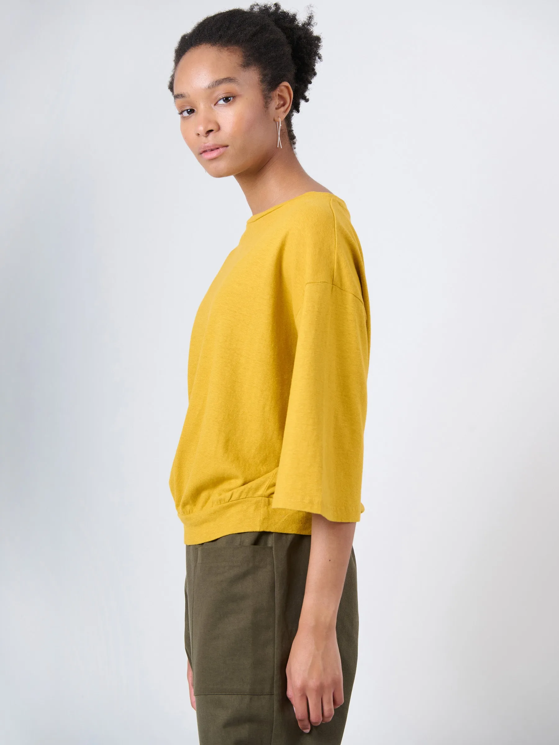Heavyweight Hemp Organic Cotton Wide Sleeve T-Shirt