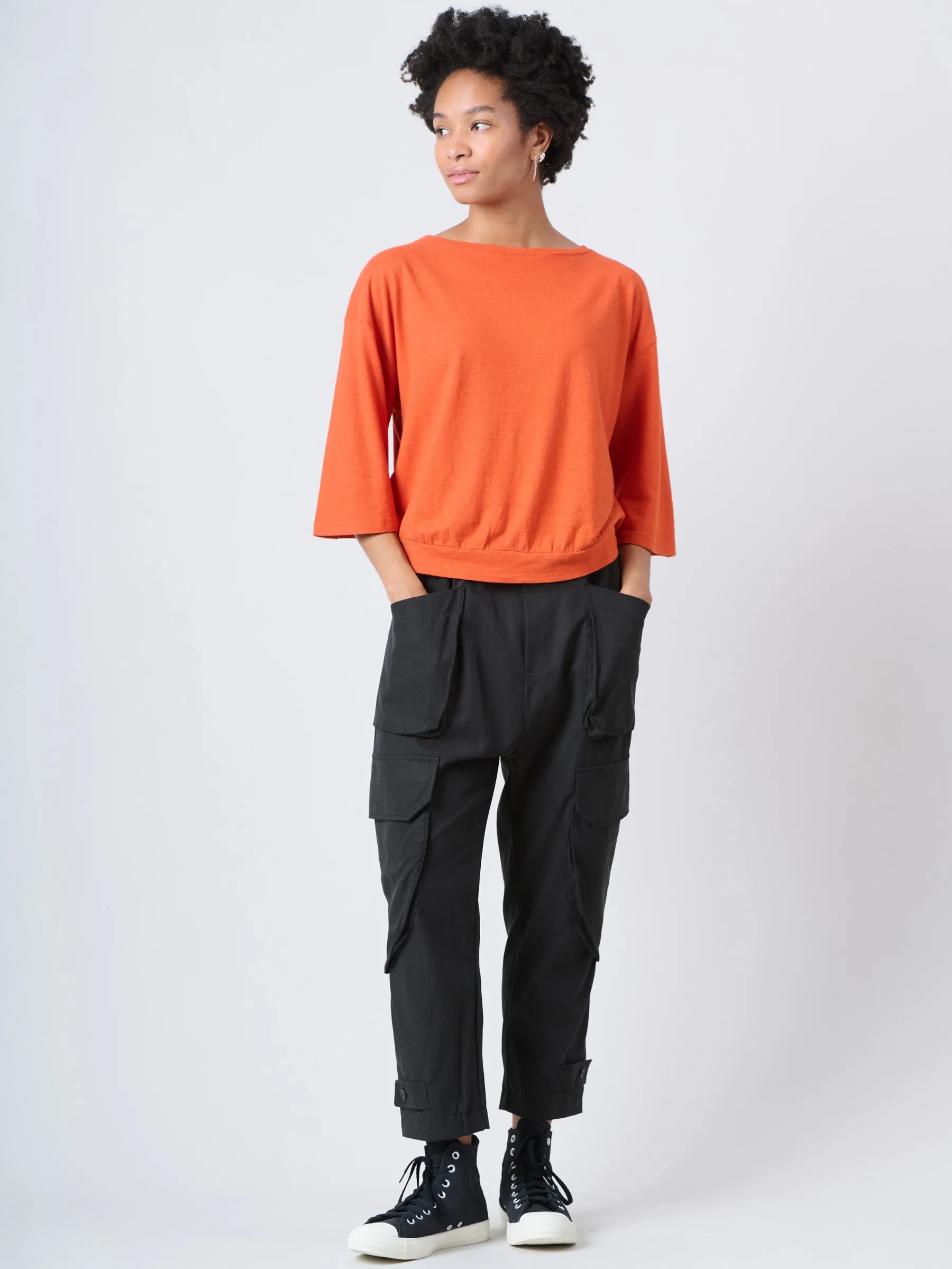 Heavyweight Hemp Organic Cotton Wide Sleeve T-Shirt