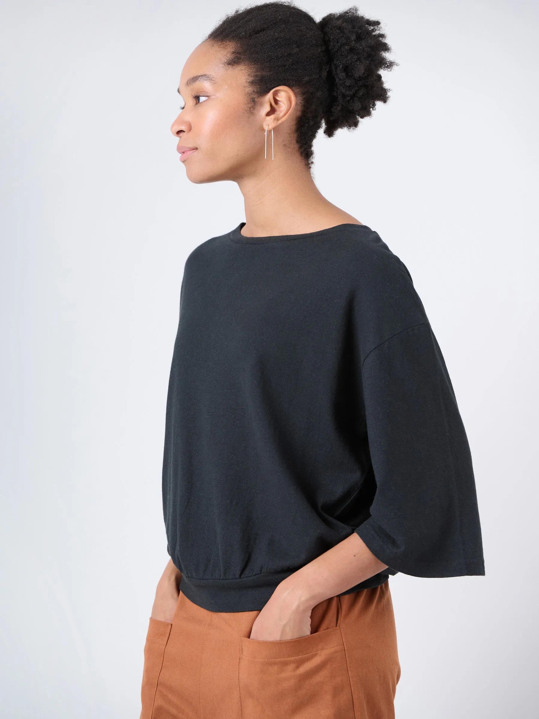 Heavyweight Hemp Organic Cotton Wide Sleeve T-Shirt