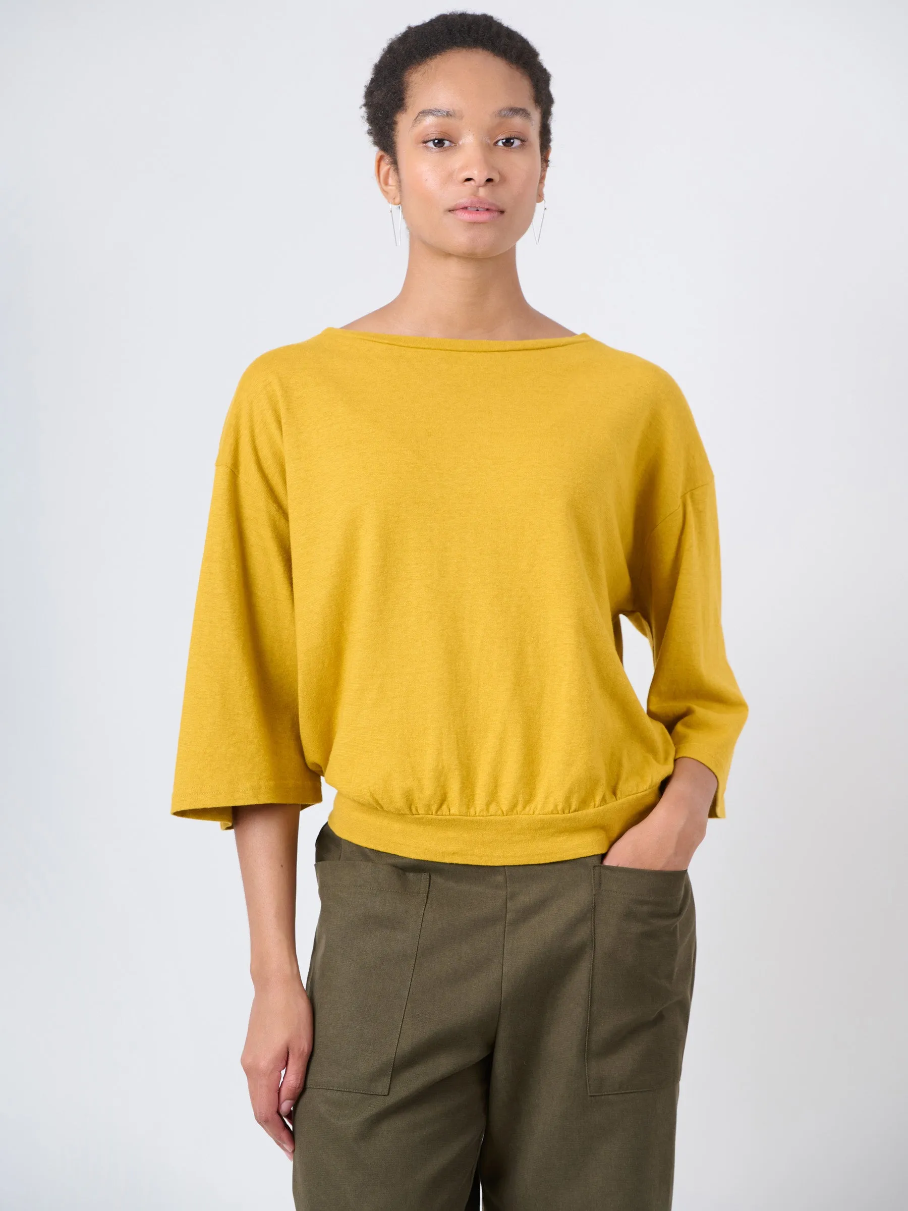 Heavyweight Hemp Organic Cotton Wide Sleeve T-Shirt