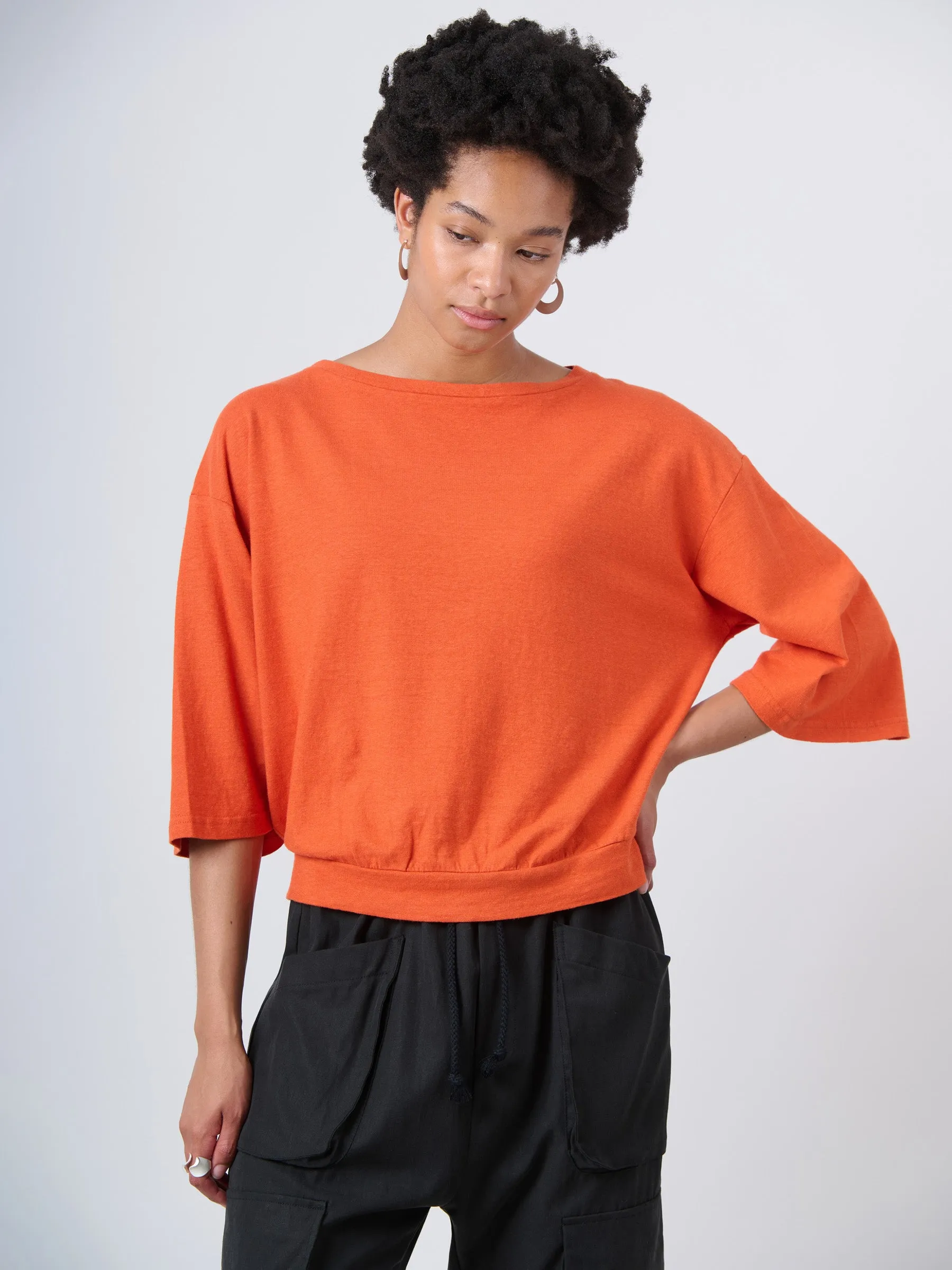 Heavyweight Hemp Organic Cotton Wide Sleeve T-Shirt