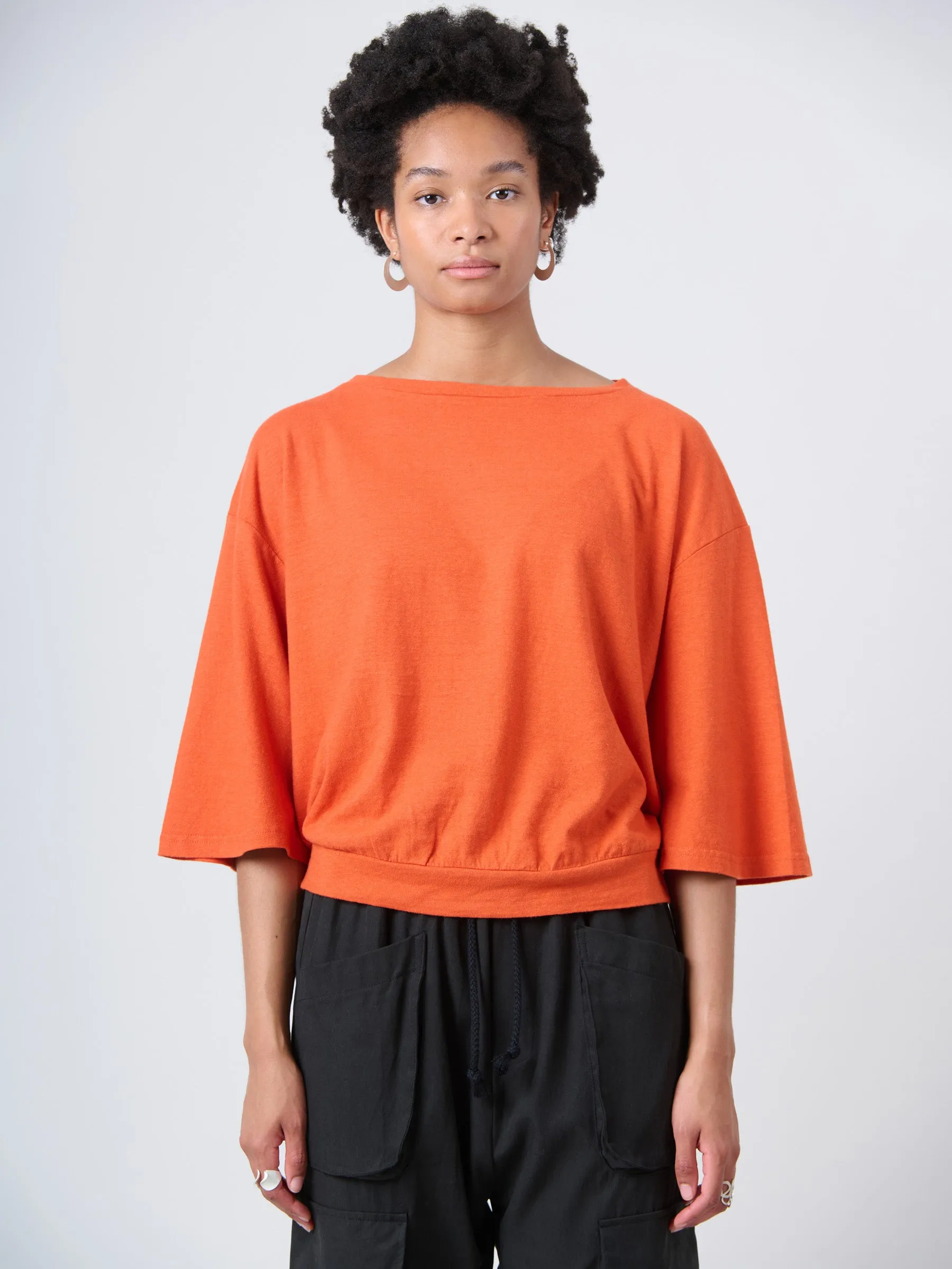 Heavyweight Hemp Organic Cotton Wide Sleeve T-Shirt
